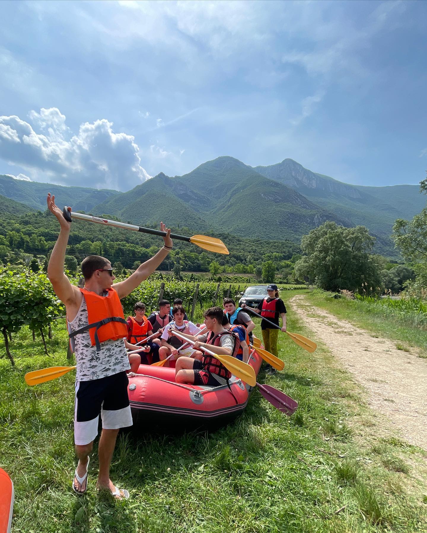  Rafting and trekking to the fort of Ceraino in the company of the sports high school of Como.  ...
