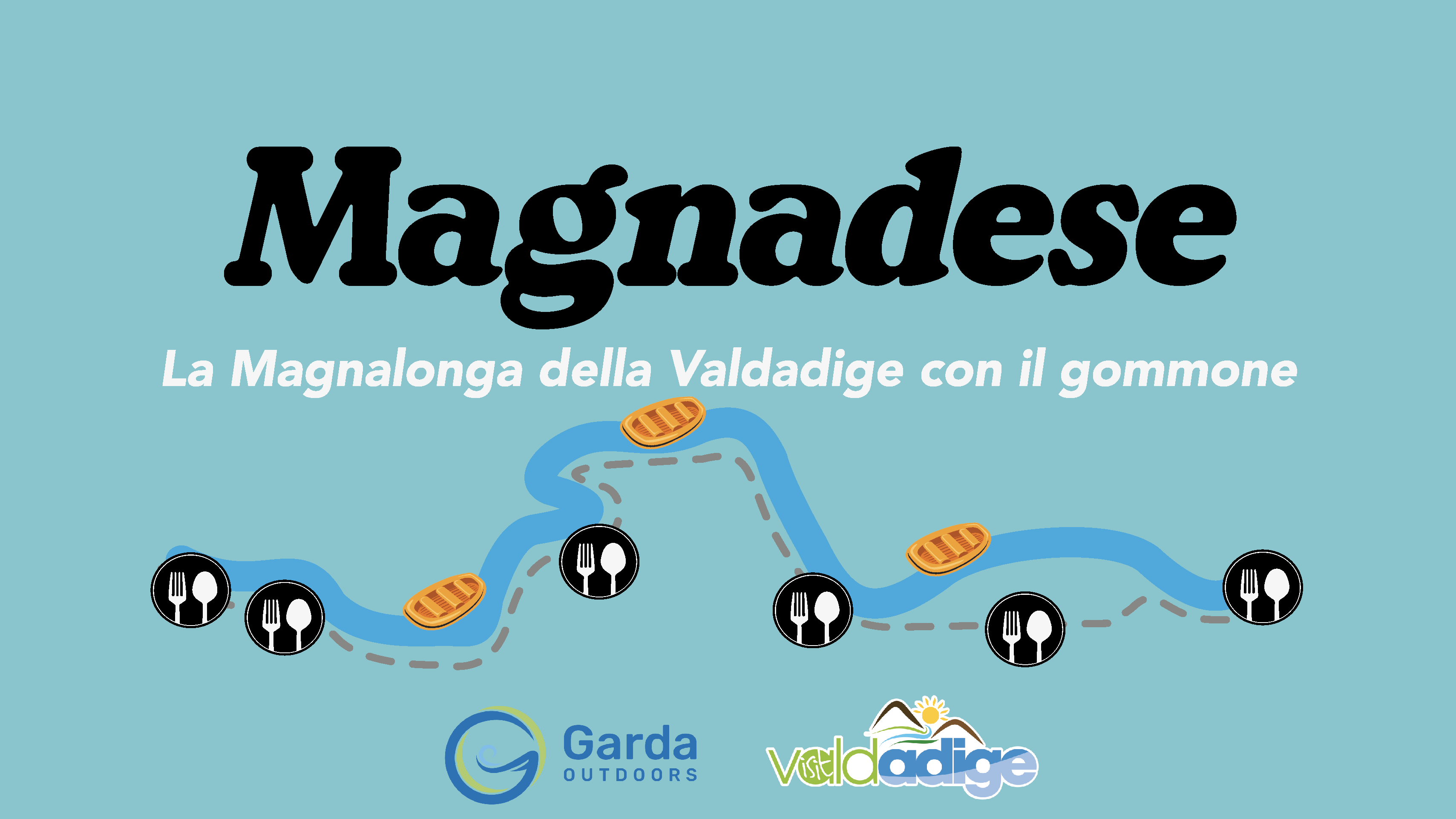Magnadese la magnalonga della Valdadige con il gommone